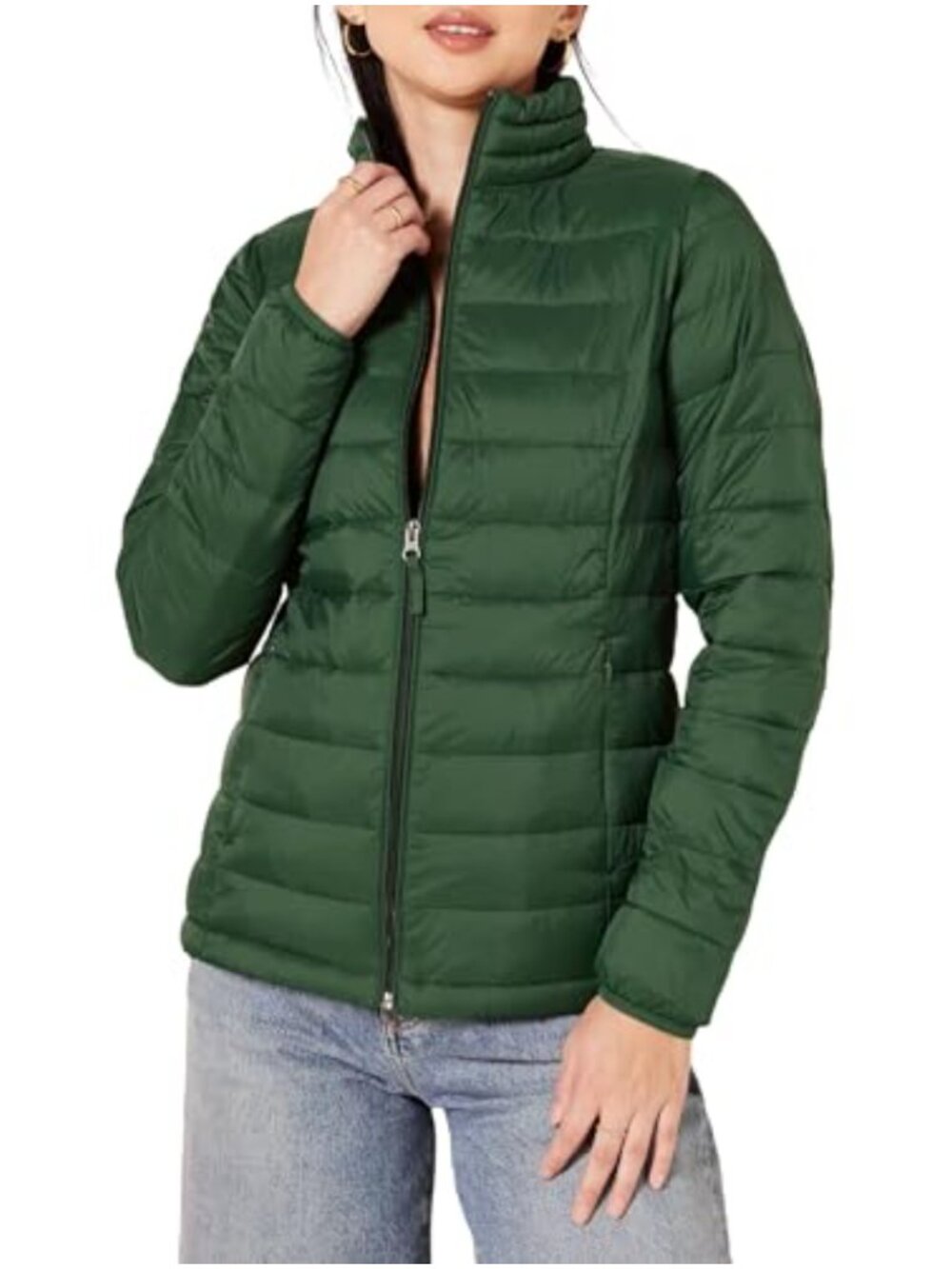 Lightweight Long-Sleeve Full-Zip Water-Resistant Packable Puffer Jacket